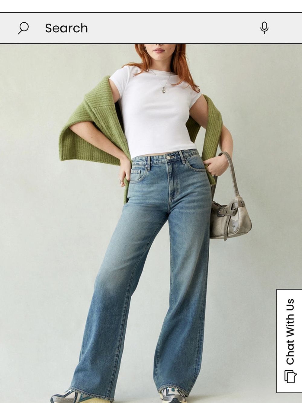 PacSun Light Blue High-Rise Wide Leg Jeans 33